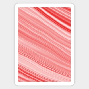 Red and White Liquid Marble Design Sticker